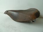 antieke fiets zadel leder BROWN oldtimer rijwiel vintage, Antiek en Kunst, Ophalen of Verzenden