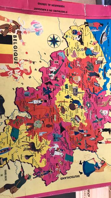 Puzzel 9 provincies België  compleet beschikbaar voor biedingen