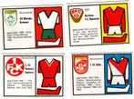 4 Chromos 1970 German Bauer Weltfussball sticker, Envoi, Comme neuf, Plusieurs images