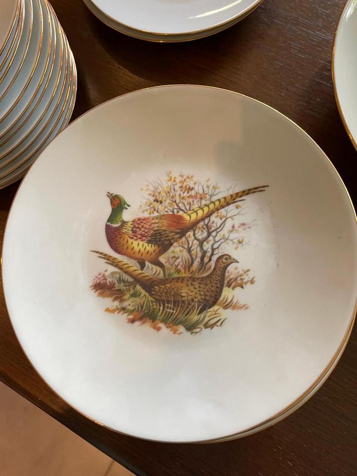 Vintage Limoges jachtservies – 13-delig – met goudrand, Antiek en Kunst, Antiek | Servies compleet, Ophalen of Verzenden