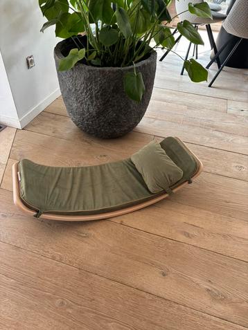 Wobbel met grijze vilt + deck + kussen groen, Dieren en Toebehoren, Ophalen, Zo goed als nieuw
