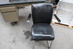 chaise de bureau vintage en cuir, Noir, Chaise de bureau, Enlèvement ou Envoi