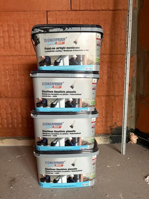 3 nieuw + 1 open Blowerproof Hevadex Liquid brush, Doe-het-zelf en Bouw, Verf, Beits en Lak, Nieuw, 20 liter of meer, Zwart, Ophalen