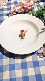 Prachtige 🌻 set van 4 borden 🌷 vintage WILD FLOWERS, Ophalen of Verzenden
