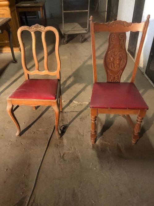 stoelen 38 stuks (zie uitleg)oude en antieke, Antiek en Kunst, Antiek | Meubels | Stoelen en Sofa's, Ophalen