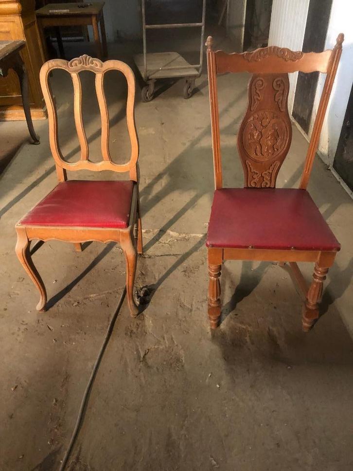 stoelen 38 stuks (zie uitleg)oude en antieke, Antiek en Kunst, Antiek | Meubels | Stoelen en Sofa's, Ophalen