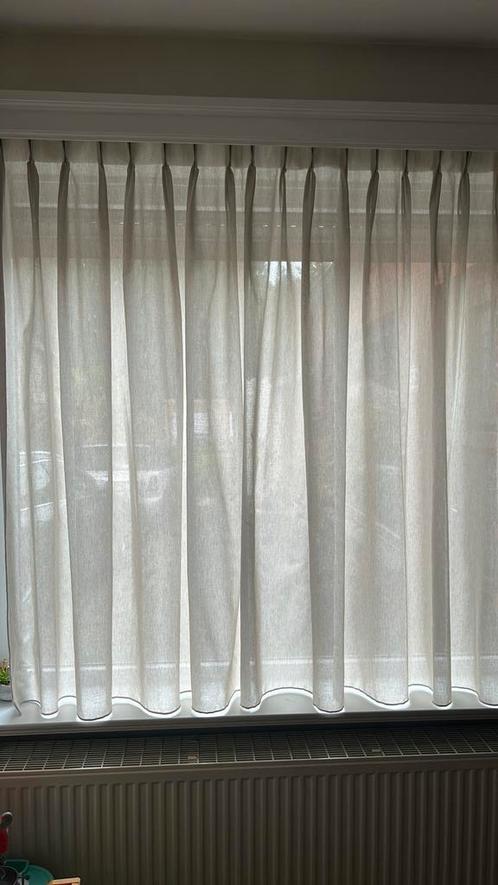 Taupe lichtdoorlatend gordijn, Huis en Inrichting, Stoffering | Gordijnen en Lamellen, Nieuw, Ophalen