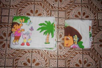 A vendre drap housse DORA, Drap-housse ou Taie d'oreiller, Enlèvement ou Envoi, Bleu, Une personne