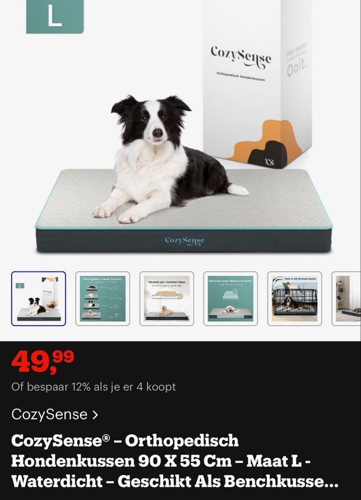 Hondenkussen, Dieren en Toebehoren, Hondenmanden, Nieuw, Ophalen of Verzenden
