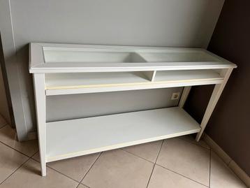 Wandconsole hout en glas beschikbaar voor biedingen