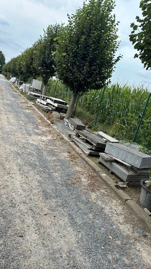 Natuursteen blokken en zwembadranden, Tuin en Terras, Tegels en Klinkers, Zo goed als nieuw, Overige typen, Natuursteen, Ophalen