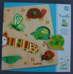 houten puzzel Djeco + 12 maanden 7 stukjes, Kinderen en Baby's, 2 tot 4 jaar, Ophalen of Verzenden, Zo goed als nieuw, Van hout