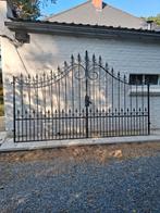 Smeedijzeren poort gegalvaniseerd 335cm breed, Ophalen, Gebruikt, IJzer