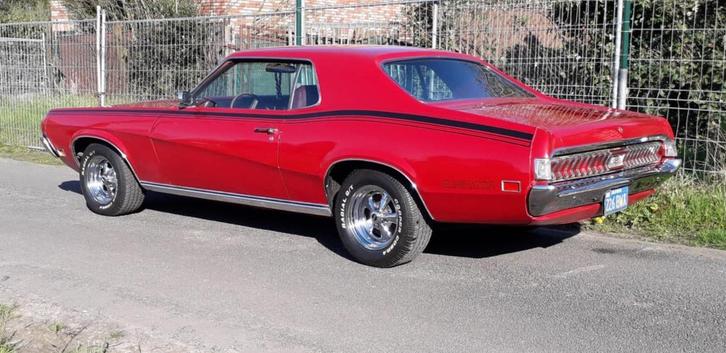 Mercury Cougar 1970, Auto's, Oldtimers, Particulier, Mercury, Benzine, Coupé, 2 deurs, Automaat, Rood, Overige kleuren, Kunstmatig leder