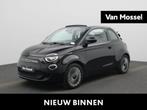 Fiat 500e C Icon 42 kWh, Auto's, Fiat, 4 zetels, Stof, Cabriolet, Zwart