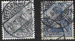 2 Postzegels Duitse Rijk 1900 Germania inschrift REICHSPOST, Enlèvement ou Envoi, Empire allemand, Affranchi