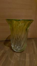 Kristallen vaas Val Saint Lambert, Enlèvement, Comme neuf, Vert, Moins de 50 cm