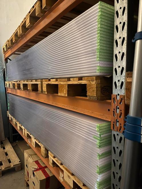 Nieuwe polycarbonaat kanaalplaten 16mm helder en opaal wit, Doe-het-zelf en Bouw, Platen en Panelen, Zo goed als nieuw, Ophalen