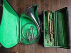 Instrument de musique trompette cor (75-100 ans) (cuivré arg, Musique & Instruments, Instruments à vent | Cors, Avec valise, Utilisé