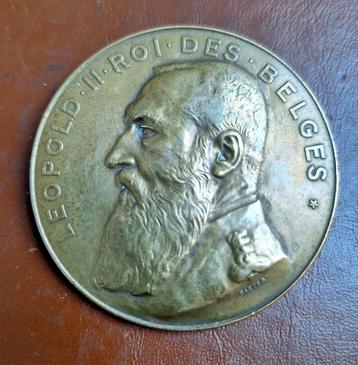 medaille Congo Belge 1909 leopold II top qualité, Enlèvement ou Envoi