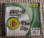 Nieuw - Eron - 5 stuks DVD+R - 4,7GB - 120min - 8x certif €5, Computers en Software, Beschrijfbare discs, Herschrijfbaar, ERON