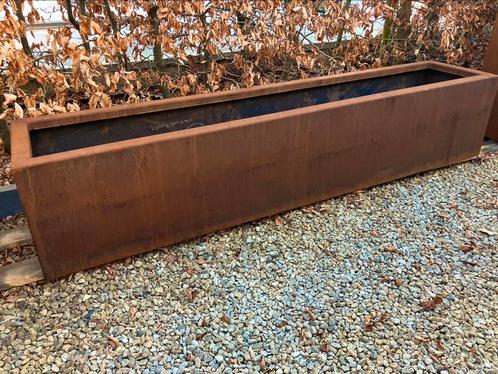 Jardiniere 3 mm longue de 2m en acier corten, Tuin en Terras, Tuinmeubel-accessoires, Zo goed als nieuw, Ophalen