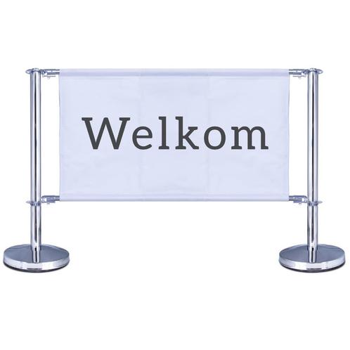Afzetpalen per set met beursscherm - banner, Zakelijke goederen, Overige Zakelijke goederen, Ophalen of Verzenden