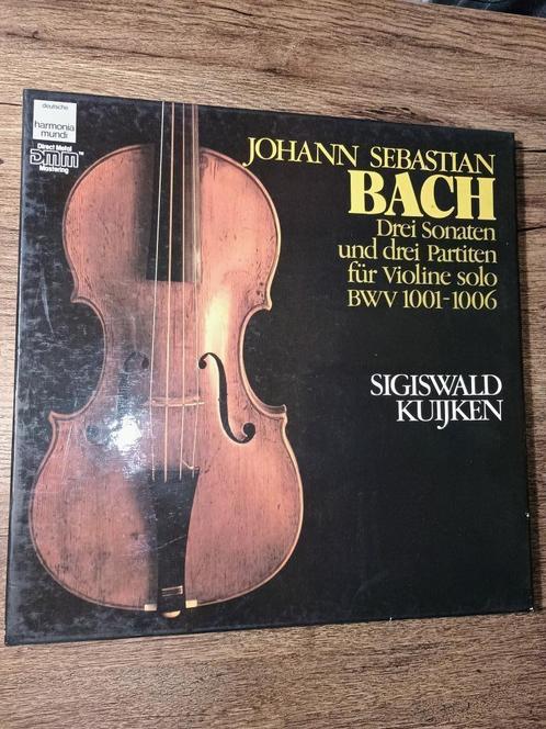 Bach - BWV 1001-1006 (Kuijken) (3LP box), Cd's en Dvd's, Vinyl | Klassiek, Zo goed als nieuw, Barok, Kamermuziek, 12 inch, Ophalen of Verzenden
