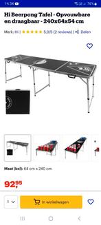 Hi beerpong tafel, miskoop gedaan, nog nooit gebruikt., Sport en Fitness, Tafeltennis, Ophalen, Zo goed als nieuw, Tafel Indoor