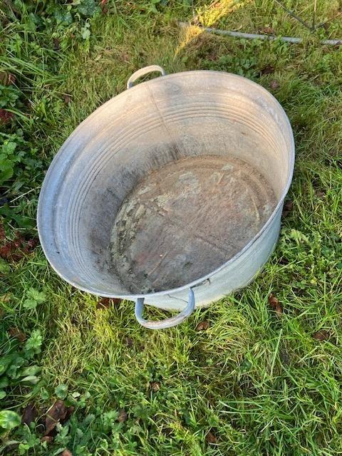 OUDE ZINKEN BASSIN TEIL WASTEIL, Antiek en Kunst, Antiek | Email, Ophalen