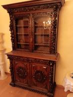 Antieke vitrine kast ., Antiek en Kunst, Ophalen