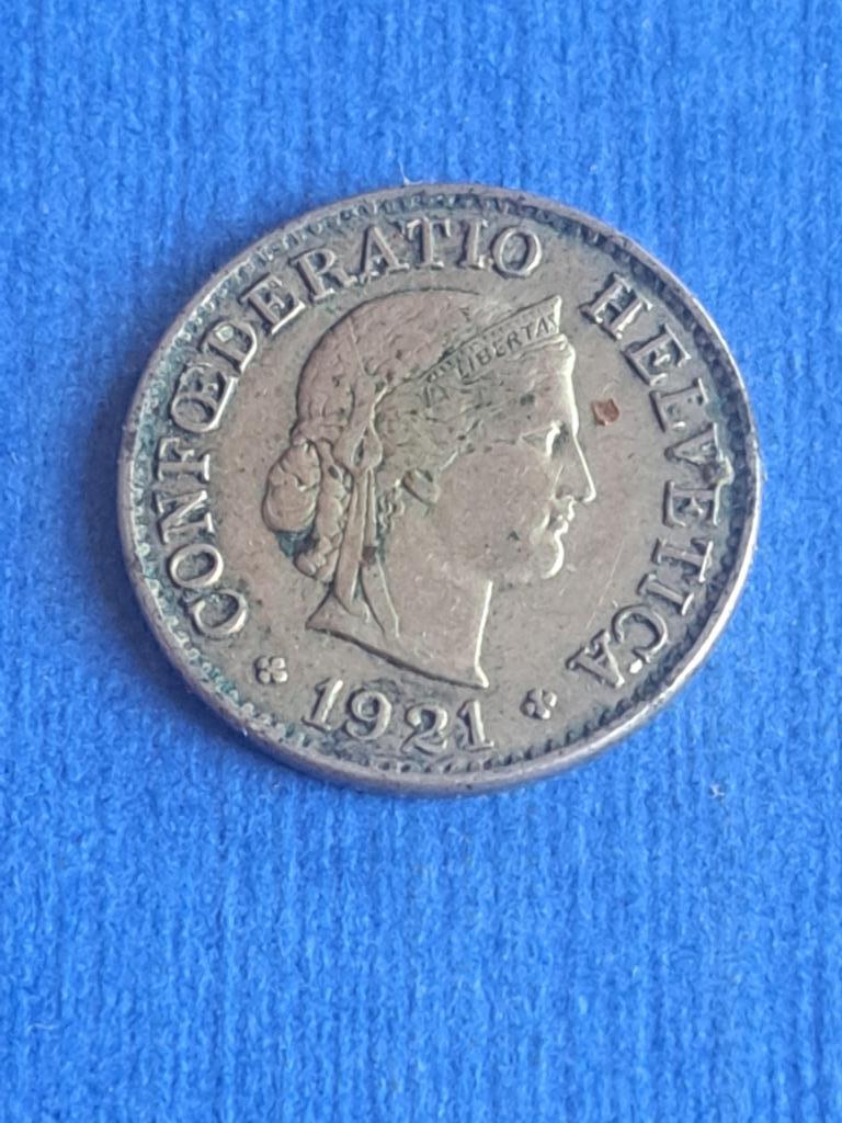 1921 Suisse 5 centimes, Envoi, Autres pays, Monnaie en vrac