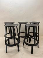 5 stuks Hay revolver barstool 65cm hoog black, Huis en Inrichting, Barkrukken, Ophalen, 60 tot 90 cm, Met voetsteun, Metaal