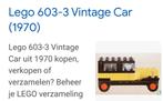 LEGO Vintage Automobiel 603, Ophalen, Zo goed als nieuw