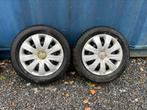 Toyota Yaris Velgen met winterbanden en wieldeksels, Auto-onderdelen, Banden en Velgen, Ophalen, Gebruikt, 15 inch, Velg(en)