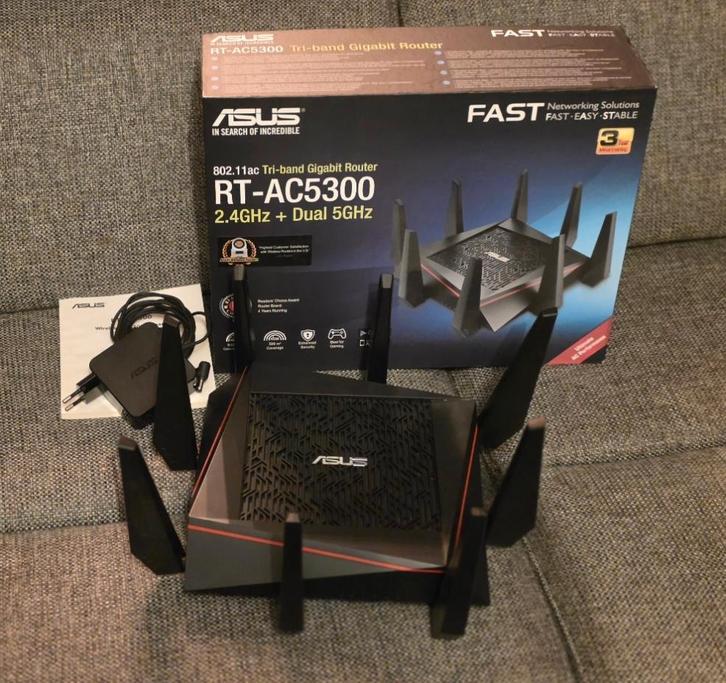 ASUS RT-AC5300 Tri-Band Gaming Router, Informatique & Logiciels, Routeurs & Modems, Comme neuf, Routeur, Enlèvement ou Envoi