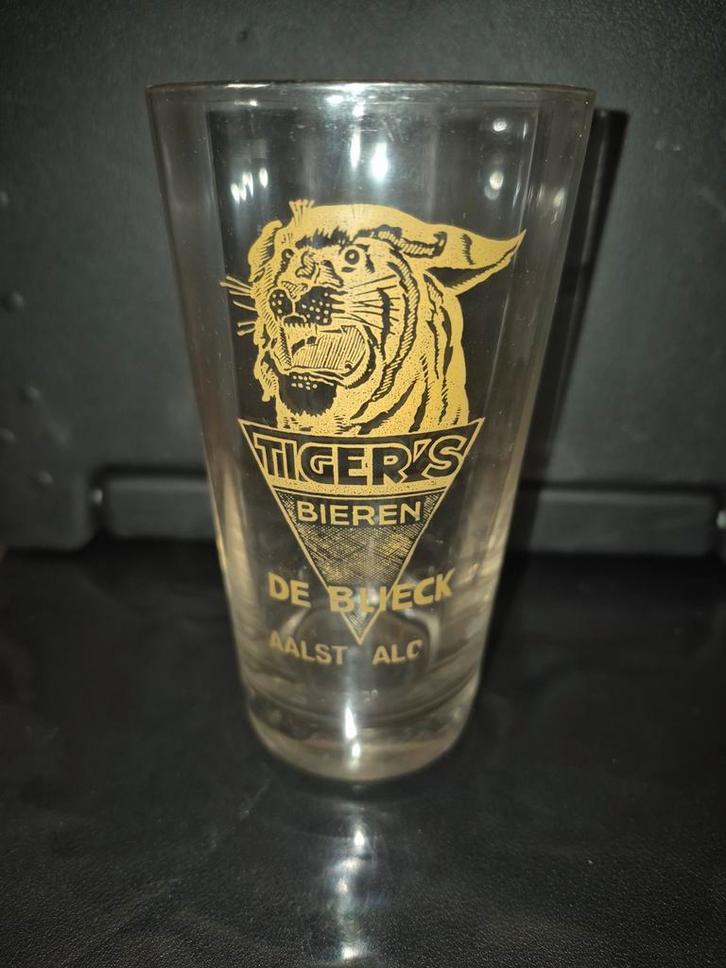 Bierglas de  blieck geel gezuurd tiger's bieren, Collections, Marques de bière, Enlèvement