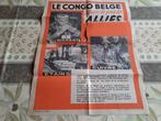 Affiche propagande Congo Belge, période 2WW, Foto of Poster, Overige soorten, Ophalen of Verzenden