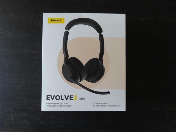 Jabra Evolve2 55 nieuw, Audio, Tv en Foto, Hoofdtelefoons, Op oor (supra aural), Overige merken, Draadloos, Bluetooth, Ophalen of Verzenden