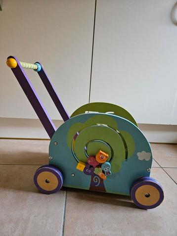 Houten Push & Play Wagon Rabbit boikido duw en speelwagen beschikbaar voor biedingen