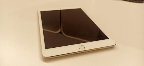 apple iPad mini 3 gold 128gb + lederen cover (nieuwstaat), Informatique & Logiciels, Apple iPad Tablettes, Comme neuf, Apple iPad Mini