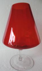 Vase en verre  rouge MURANO 1950 parfait état, Enlèvement ou Envoi