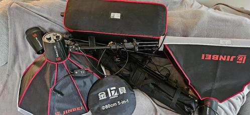 Jinbei Fotografie Studio Set Pakket, Audio, Tv en Foto, Fotografie | Fotostudio en Toebehoren, Zo goed als nieuw, Complete fotostudio
