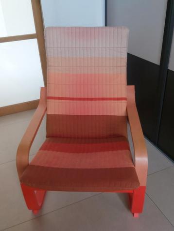 IKEA fauteuil poang tons corail