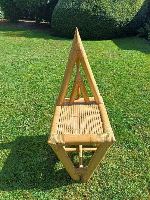 Chaise en bambou, siège en rotin, chaise éléphant 1950's, Maison & Meubles, Chaises, Comme neuf, Une, Bois, Brun, Enlèvement