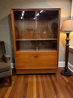 vintage houten vitrinekast / boekenkast / kast, Ophalen of Verzenden