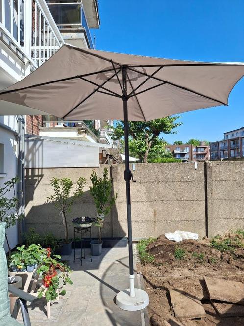 Parasol te koop(verkocht!), Tuin en Terras, Parasols, Zo goed als nieuw, Stokparasol, 2 tot 3 meter, Ophalen