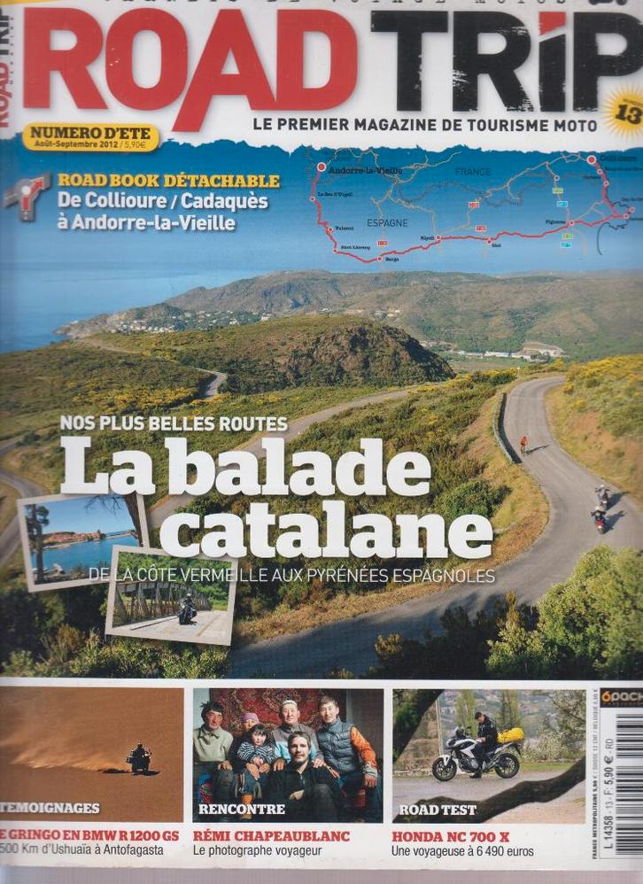 Revue moto Road Trip la route catalane la côte vermeille, Boeken, Motoren, Gelezen, Verzenden