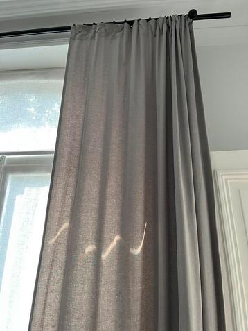 GORDIJNEN LICHTGRIJS PAAR HERRINGBONE 300 x 145 CM beschikbaar voor biedingen