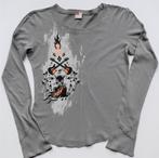 Grijze longsleeve met toffe print / XXL kids & XS - Diesel, Meisje, Diesel, Ophalen of Verzenden, Zo goed als nieuw